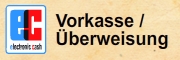 Zahlung über Vorkasse / Überweisung